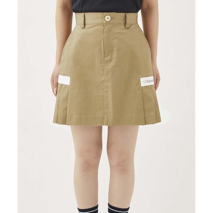 ベージュ | ツイルストレッチプリーツスカート | Samantha GOLF