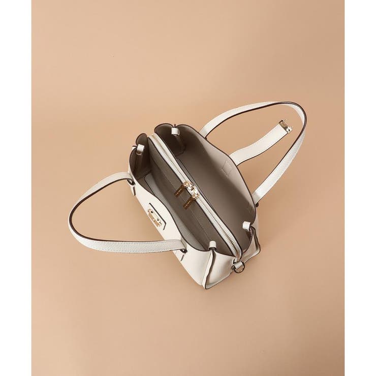 スクエア金具 シンプルハンドバッグ[品番：STJW0012419]｜Samantha
