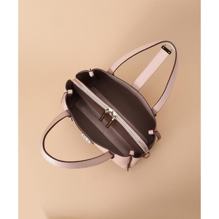 スクエア金具 シンプルハンドバッグ[品番：STJW0012419]｜Samantha