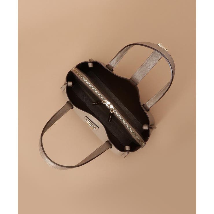 スクエア金具 シンプルハンドバッグ[品番：STJW0012419]｜Samantha