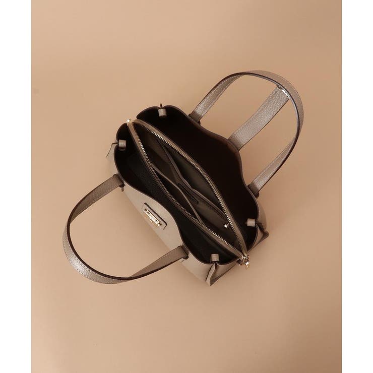 スクエア金具 シンプルハンドバッグ[品番：STJW0012419]｜Samantha