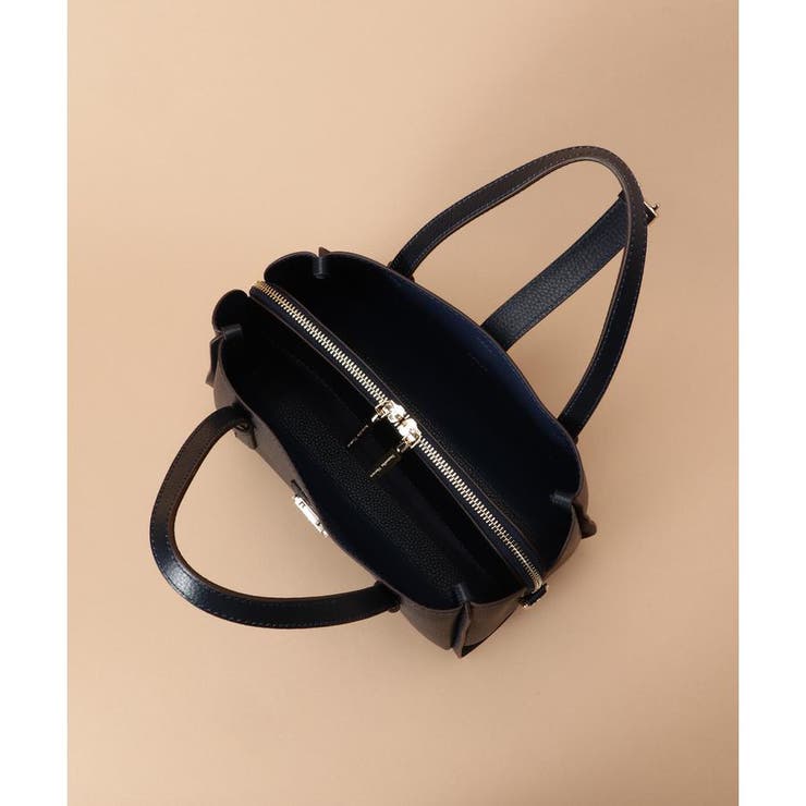 スクエア金具 シンプルハンドバッグ[品番：STJW0012419]｜Samantha
