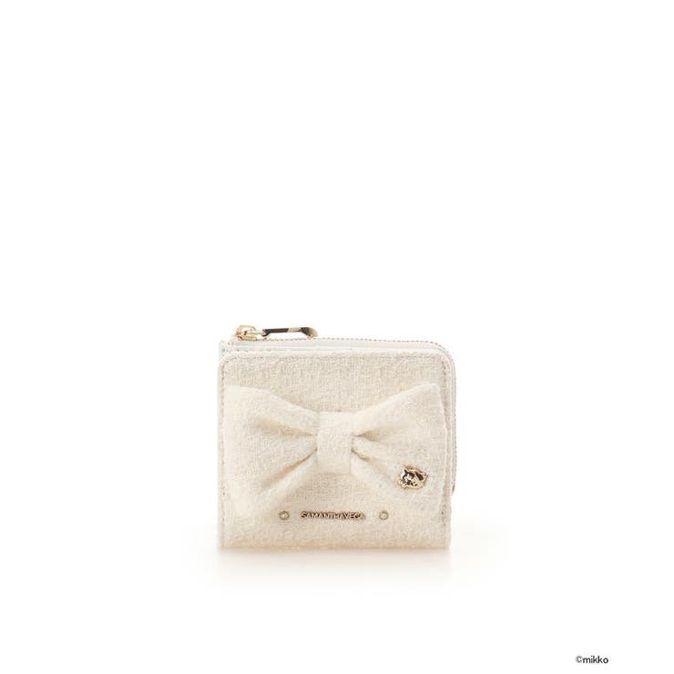 ホワイト | Lil ala mode×SAMANTHAVEGAコレクション 二つ折財布 | SAMANTHAVEGA