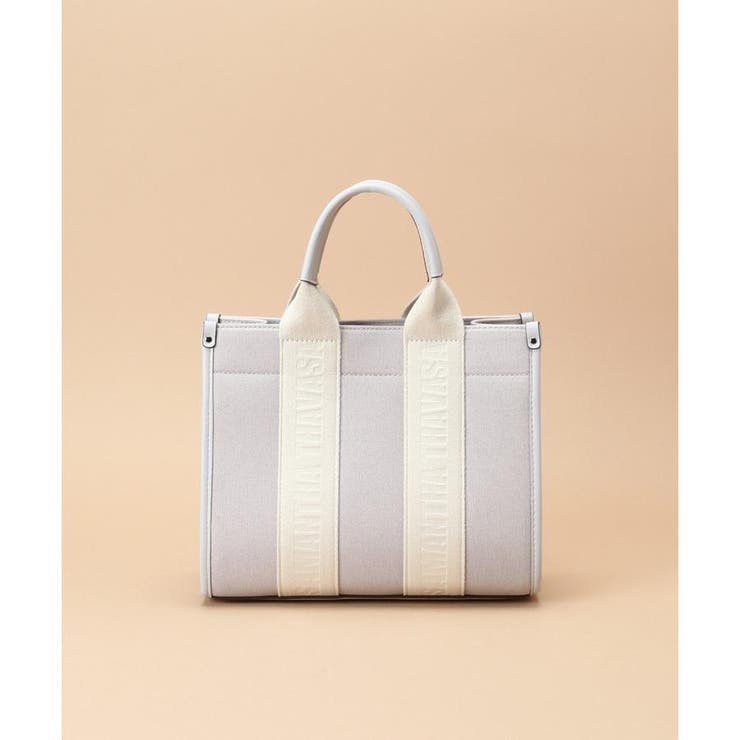 ライトグレー | スクエアキャンバストート 小サイズ | Samantha Thavasa