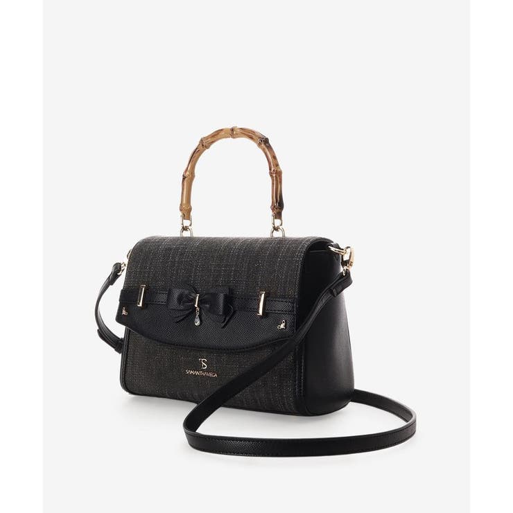 マテリアルアクセントリボンショルダーバッグ | SAMANTHAVEGA | 詳細画像1 