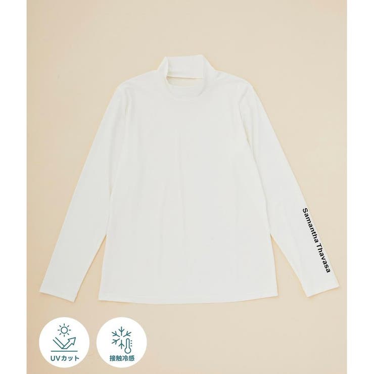 10％OFF！　サマンサタバサ　ゴルフUVインナー　Mサイズ　ホワイト ハイネック長袖UVインナー[品番：STJW0012933]｜Samantha GOLF