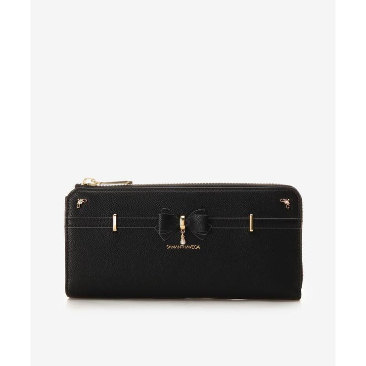 ブラック | アクセントリボン 長財布 | SAMANTHAVEGA