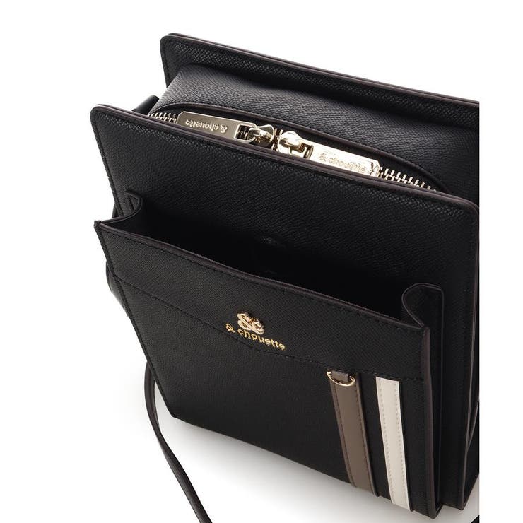 スポーティーライン縦型スクエアショルダーバッグ | & chouette | 詳細画像6 