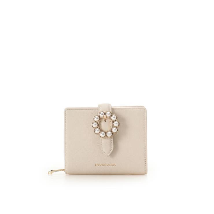オフホワイト | サークルパール折財布 | SAMANTHAVEGA