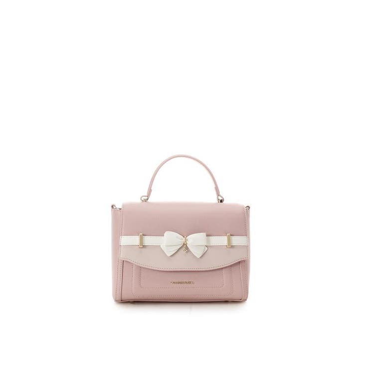 ピンク | バイカラーアクセントリボンショルダーバッグ | SAMANTHAVEGA