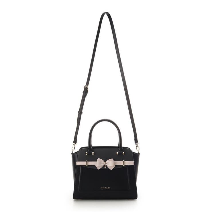 バイカラーアクセントリボンハンドバッグ | SAMANTHAVEGA | 詳細画像7 