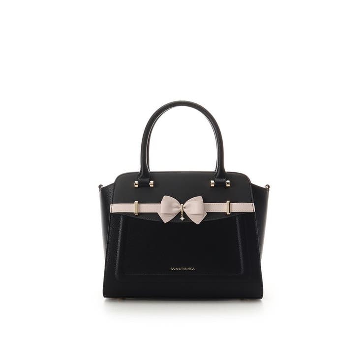 バイカラーアクセントリボンハンドバッグ | SAMANTHAVEGA | 詳細画像1 