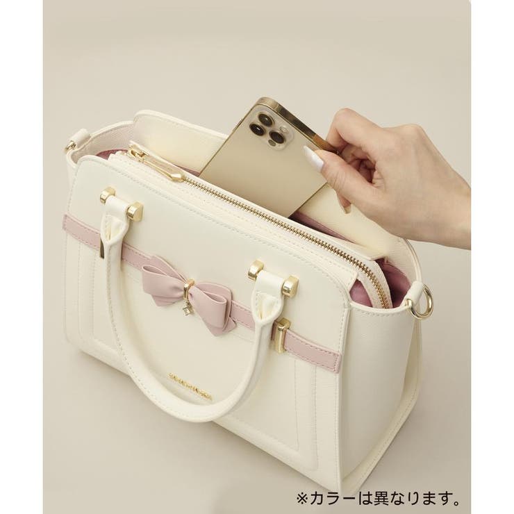 バイカラーアクセントリボンハンドバッグ | SAMANTHAVEGA | 詳細画像31 