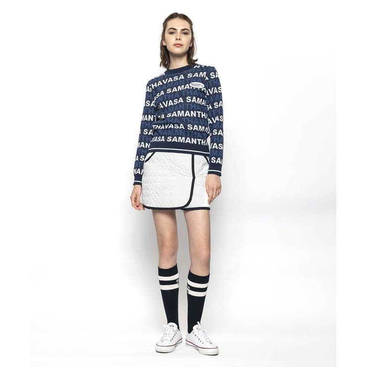 ネイビー | ボーダーニットプルオーバー | Samantha GOLF