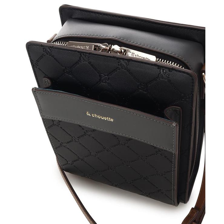 型押しモノグラム スクエアショルダーバッグ | & chouette | 詳細画像7 