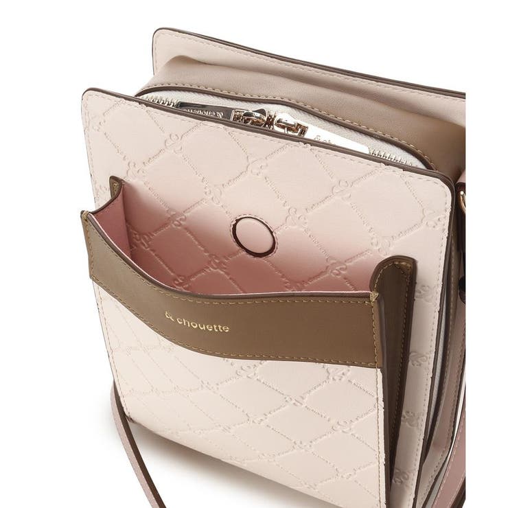 型押しモノグラム スクエアショルダーバッグ | & chouette | 詳細画像14 