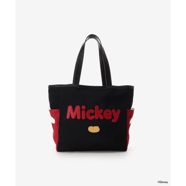 〈新品未使用＞サマンサタバサ　ミッキーマウス 合皮スクエアトートバッグ Disney Collection 「ミッキーマウス」トートバッグ[品番：STJW0015148