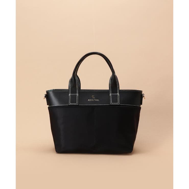 シンプルナイロン×合皮トート 小サイズ[品番：STJW0014866]｜Samantha