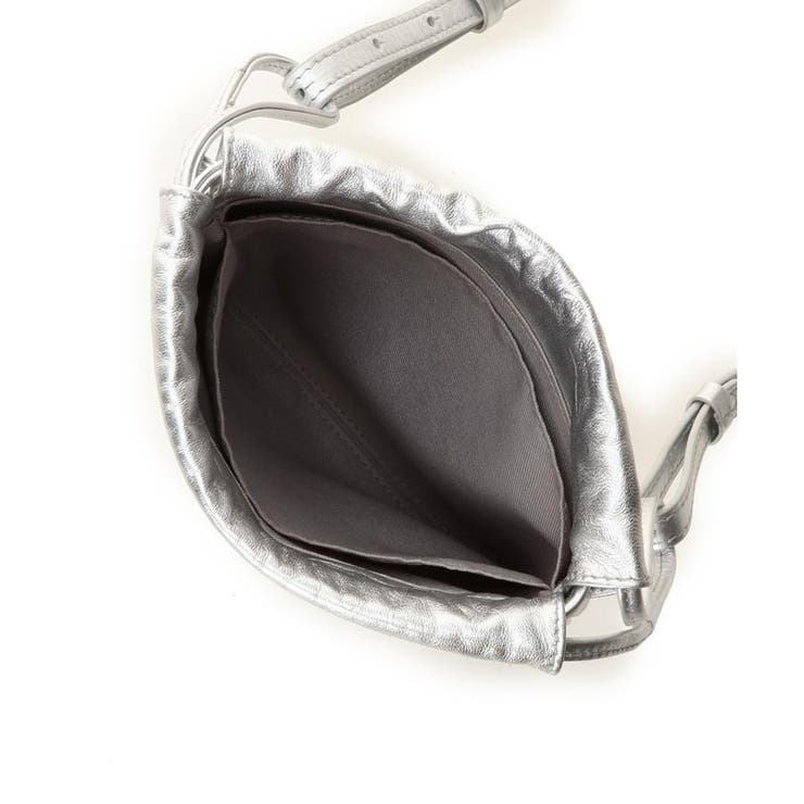シンプルレザー巾着ショルダーバッグ[品番：STJW0006273]｜Samantha 