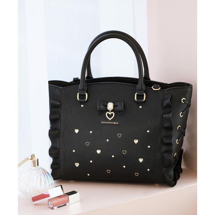 サイドレースアップリボンビジューフラッター | SAMANTHAVEGA | 詳細画像1 