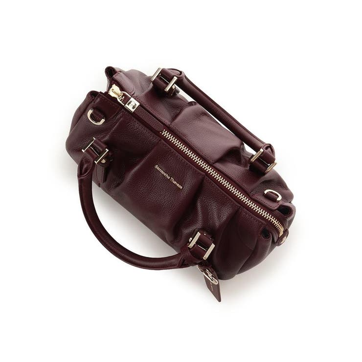 タックデザインソフトレザーハンドバッグ | Samantha Thavasa | 詳細画像21 