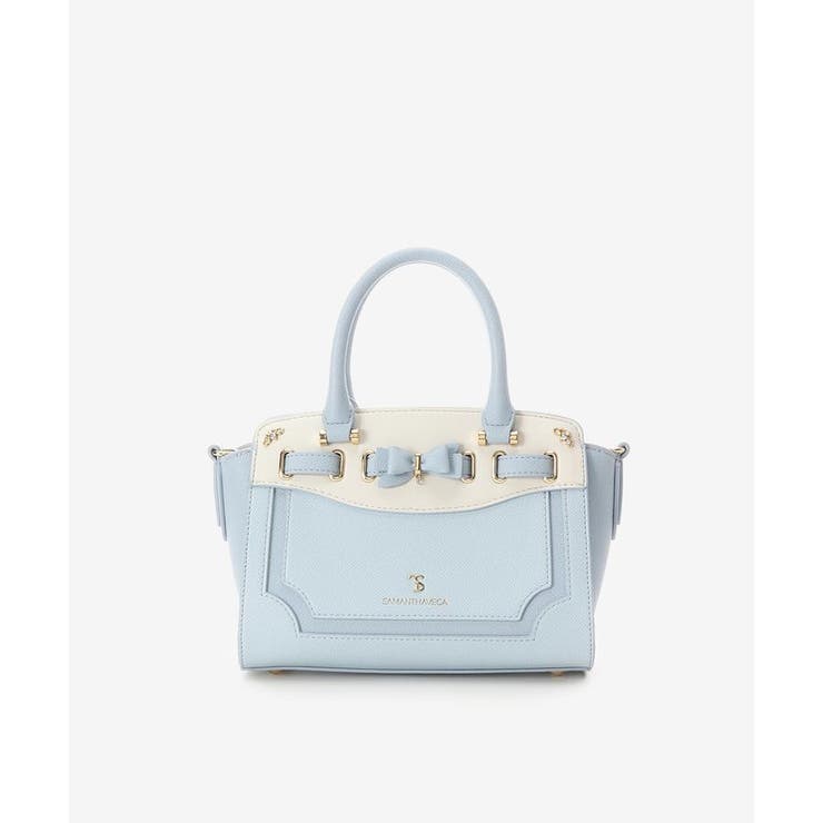 ライトブルー | フロントリボンベルトショルダーバッグ | SAMANTHAVEGA