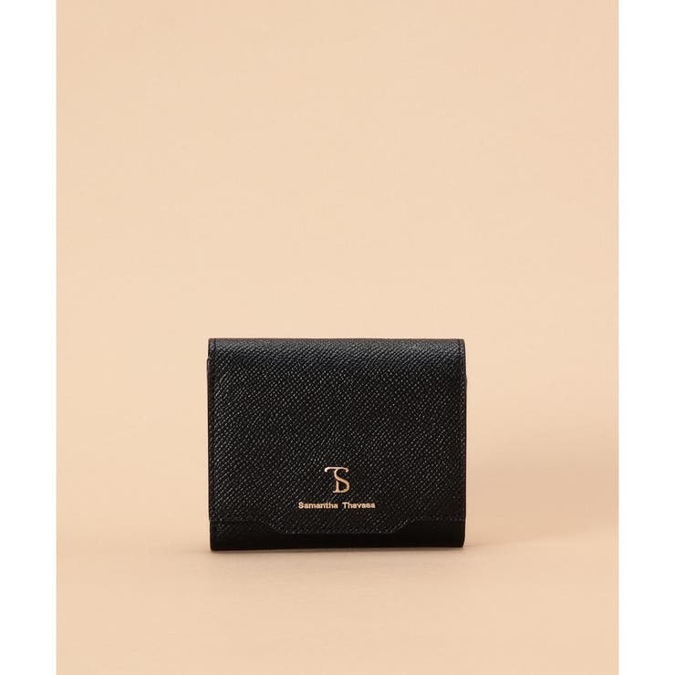ブラック | シンプルラメ 三つ折り財布 | Samantha Thavasa