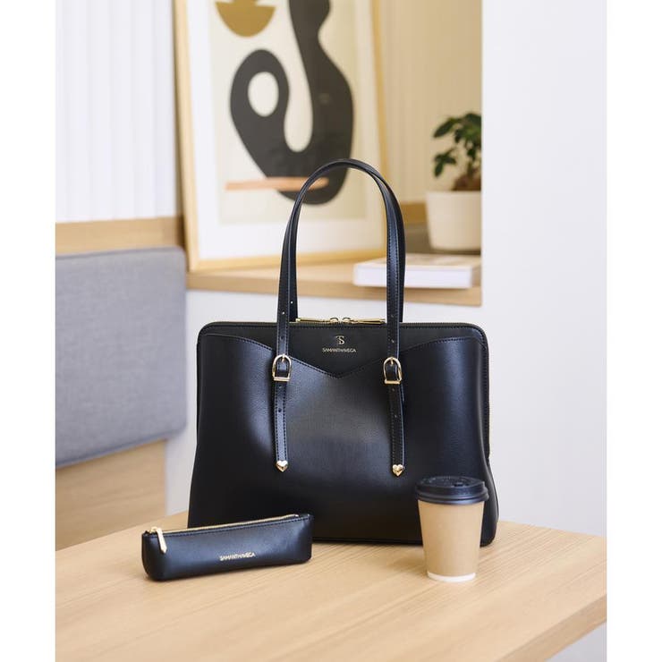 ブラック | プチハートA4トートバッグ | SAMANTHAVEGA