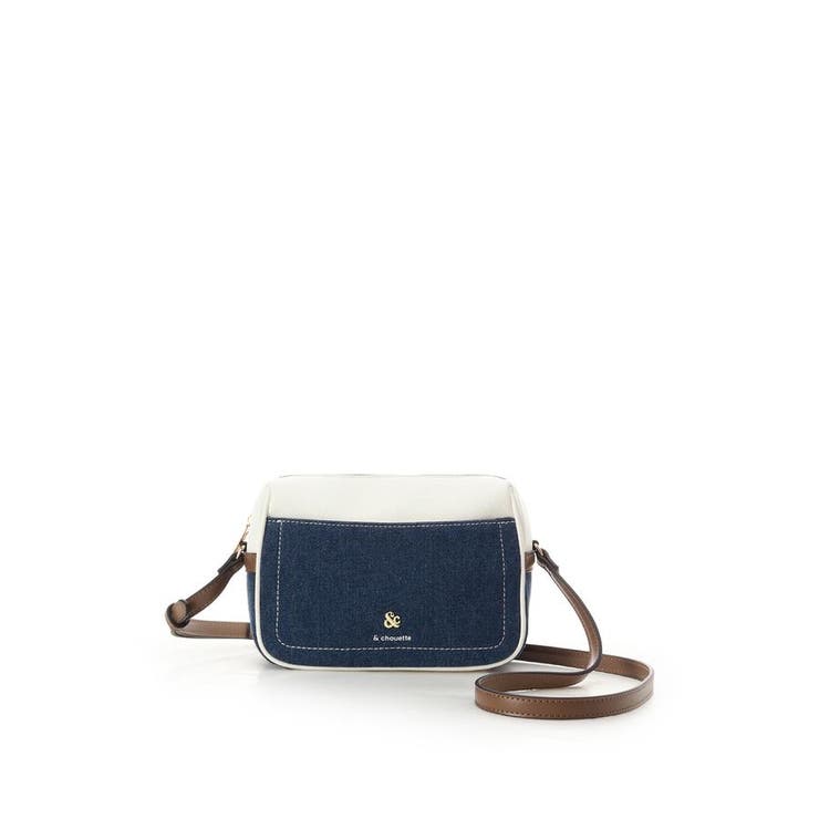 インディゴ | デニム ステッチデザインショルダーバッグ | & chouette