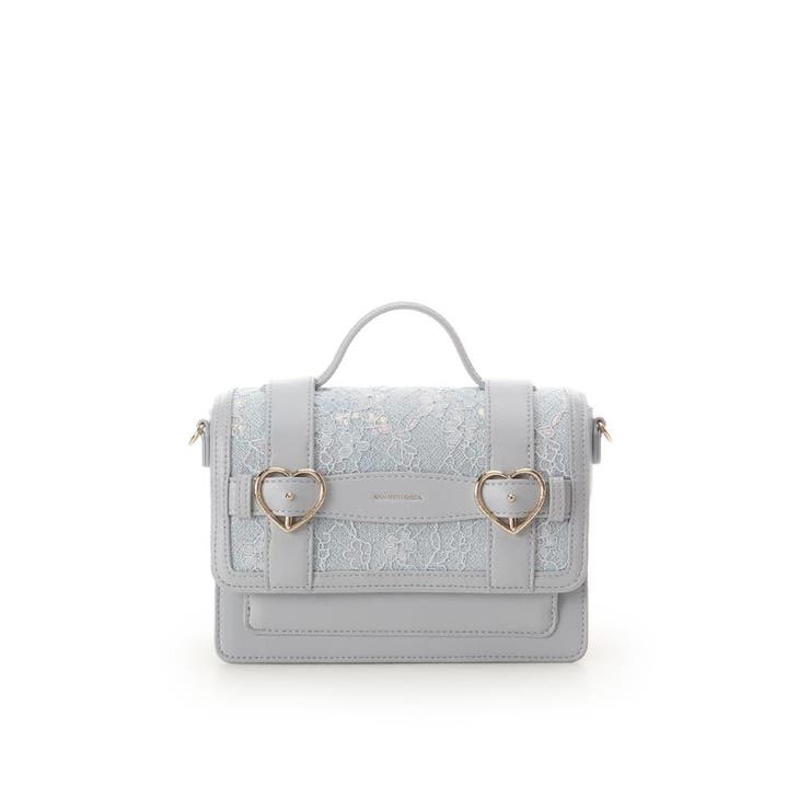 ライトブルー | レースハートベルトサッチェルショルダーバッグ | SAMANTHAVEGA