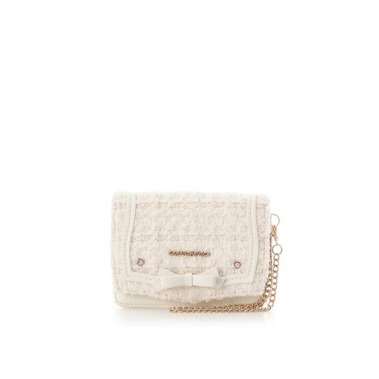 ホワイト | ソリッドリボンツイードパスケース | SAMANTHAVEGA