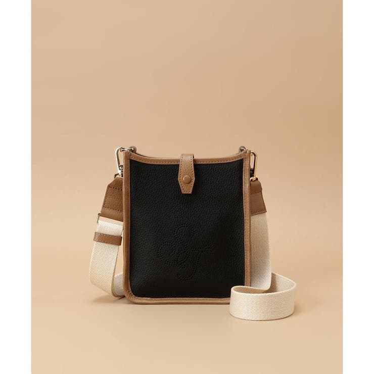 ブラック | パンチングデザイン スクエアショルダーバッグ | Samantha Thavasa