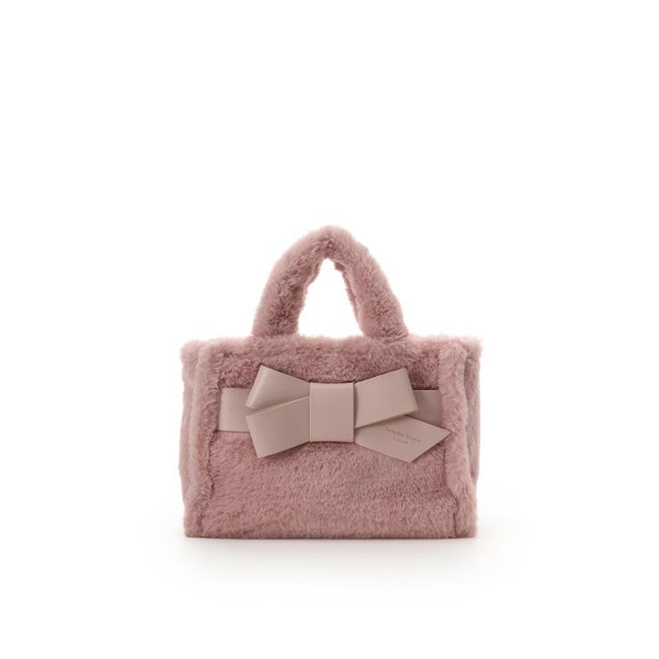 ピンクベージュ | ワンポイントリボン ファーバッグ | Samantha Thavasa