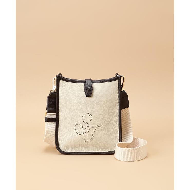 グレージュ | パンチングデザイン スクエアショルダーバッグ | Samantha Thavasa