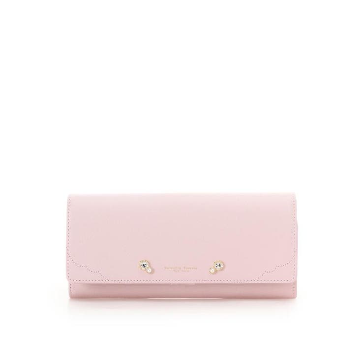 ピンク | エレガントフラワーかぶせ長財布 | Samantha Thavasa Petit Choice
