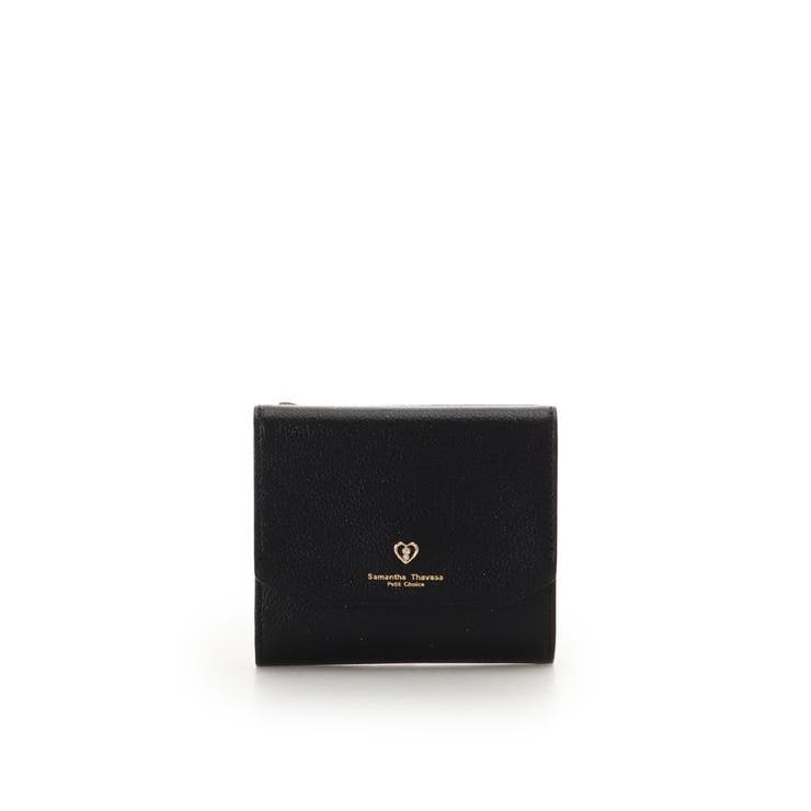 ブラック | プチハート金具折財布 | Samantha Thavasa Petit Choice