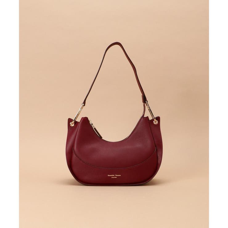 ハーフムーン レザーショルダーバッグ[品番：STJW0010693