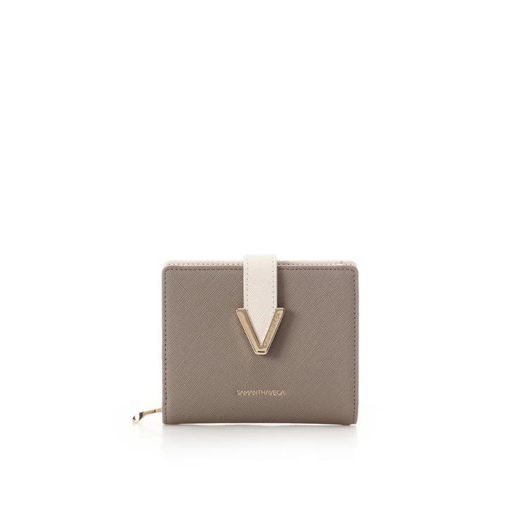 グレージュ | Vカット折財布 | SAMANTHAVEGA