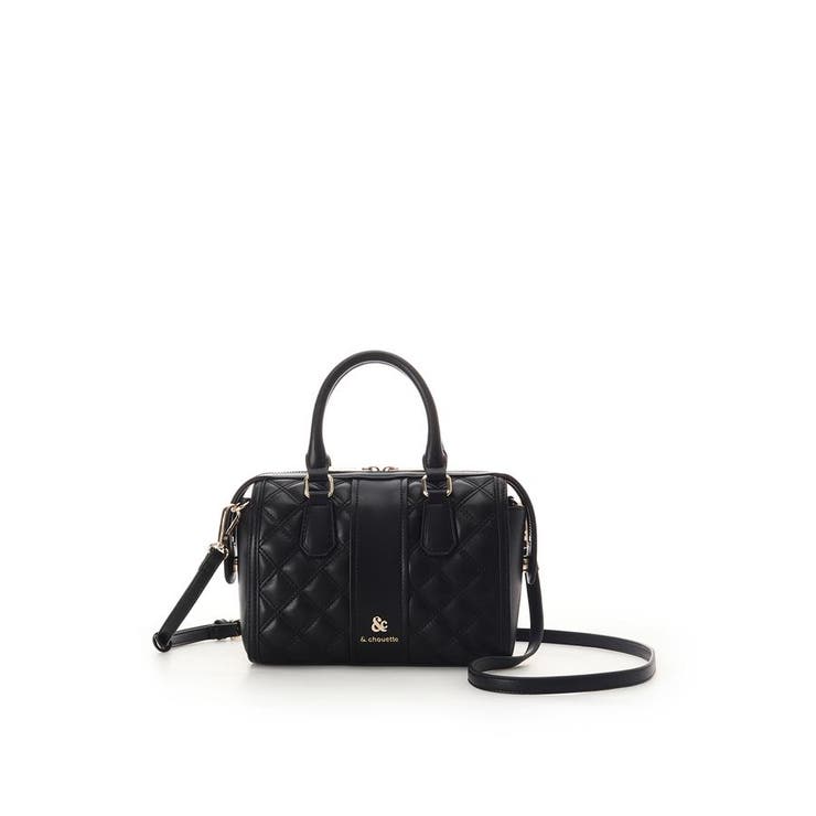 ブラック | キルティングボストンバッグ | & chouette