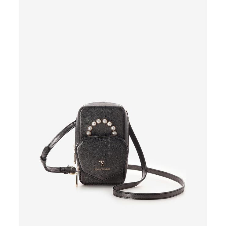 【美品】サマンサヴェガ　スマホショルダーバッグ　ロゴ金具　斜め掛け　上品　高級感 Samantha Vega ショルダーバッグ バッグ HUNTER×HUNTER meets