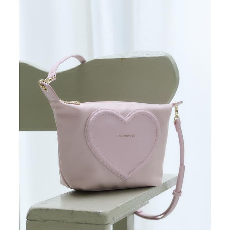 ピンク | フロントハートナイロンショルダーバッグ | SAMANTHAVEGA
