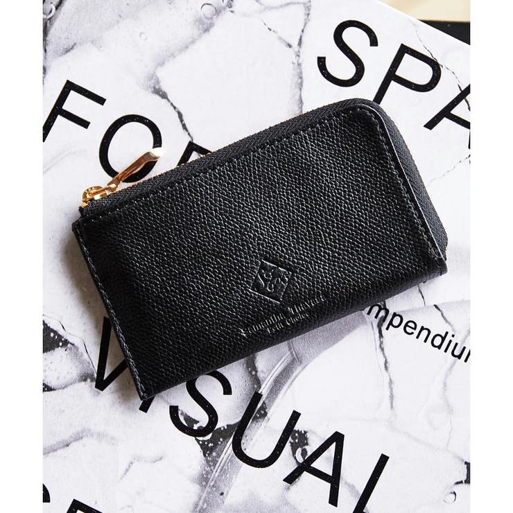 ブラック | スクエアモチーフソフトレザー フラグメントケース | Samantha Thavasa Petit Choice