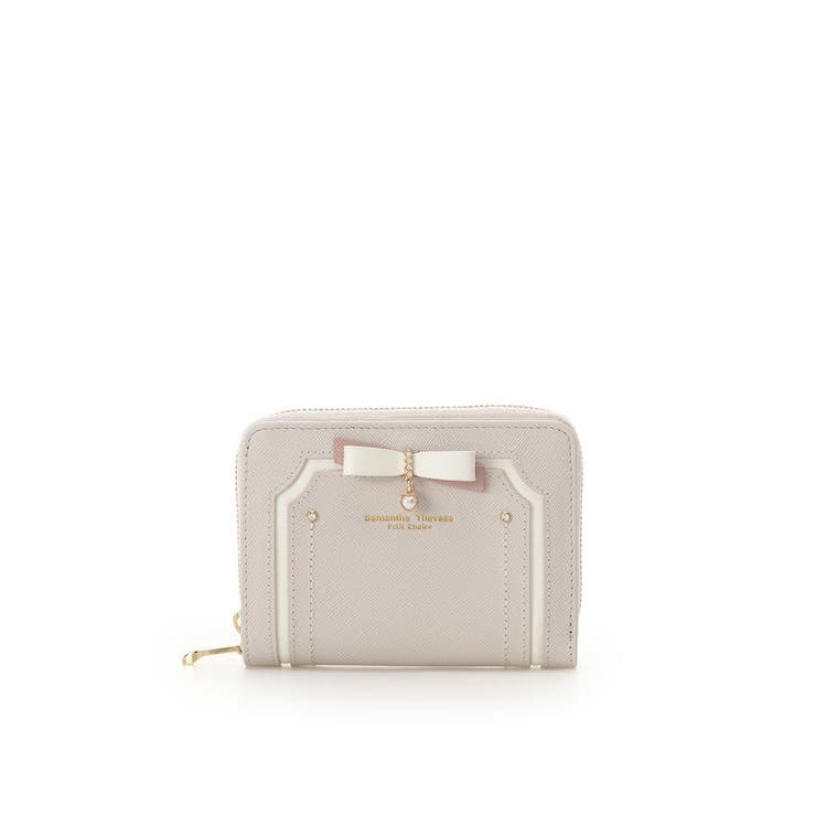 ライトグレー | バイカラーリボン 折財布 | Samantha Thavasa Petit Choice