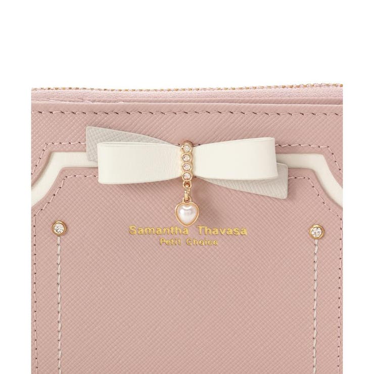 大人気!! Samantha Thavasa Petit Choice リボンラメ折財布 フラワービット 折財布[品番：STJW0013265]｜Samantha Thavasa