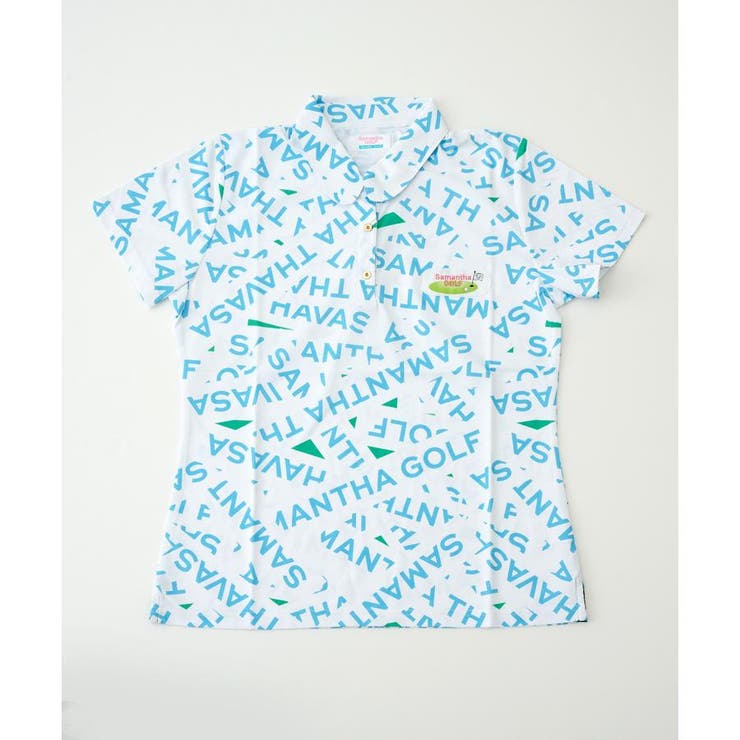 5525 golf ✖️Samantha コラボ　シャツ　L ショッパー付新品 5525 golf ✖️Samantha コラボ シャツ L ショッパー付新品