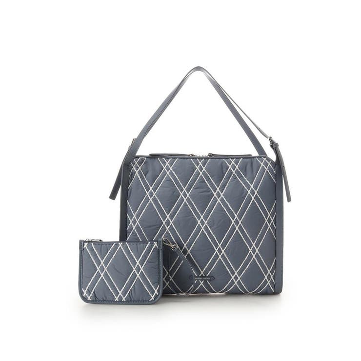 ライトブルー | マルチポーチ付き ダイヤキルティングトートバッグ | Samantha Thavasa