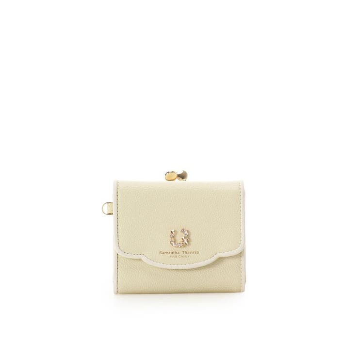 ペールイエロー | フープラインビジュー 折財布 | Samantha Thavasa Petit Choice