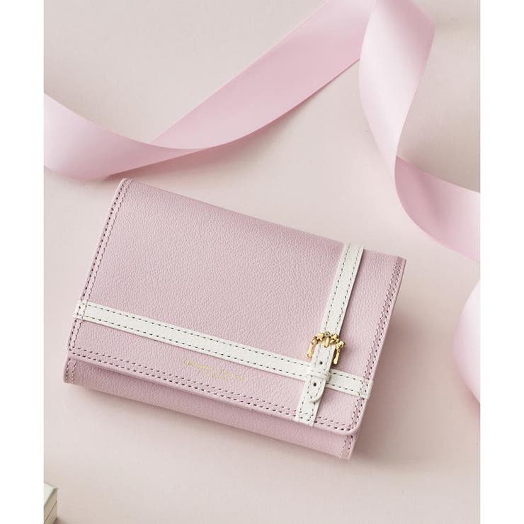 ピンク | ベルトラッピング 二つ折財布 | Samantha Thavasa Petit Choice