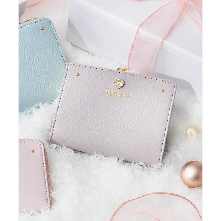 グレージュ | ビジュー 折財布 | Samantha Thavasa Petit Choice