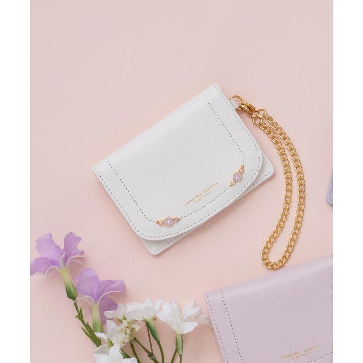 オフホワイト | フラワーパール パスケース | Samantha Thavasa Petit Choice